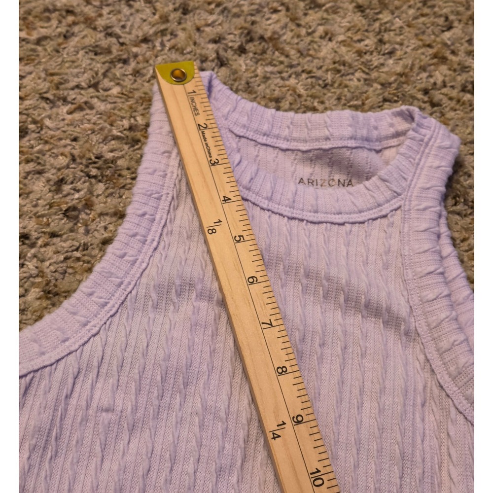 Arizona‎ Ribbed Cropped Tank Top Women's Size Medium Purple - Picture 8 of 9